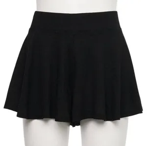 Black Flutter Lounge Flounce Thermal Shorts Size XL thumbnail 1