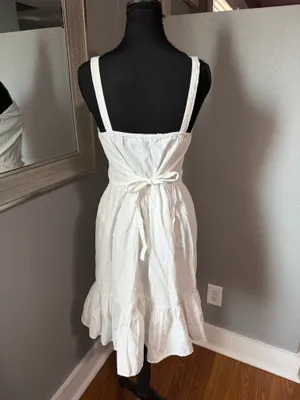 NWT Brandy Melville Tiana White Cotton Mini Dress One Size. thumbnail 6