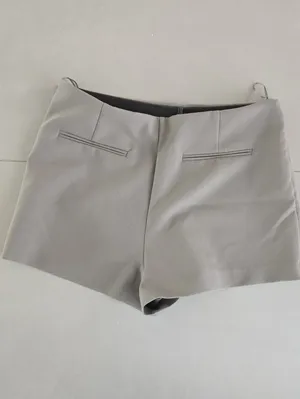 New Zara Gray Asymmetric Wrap Mini Skort Size XXL thumbnail 3