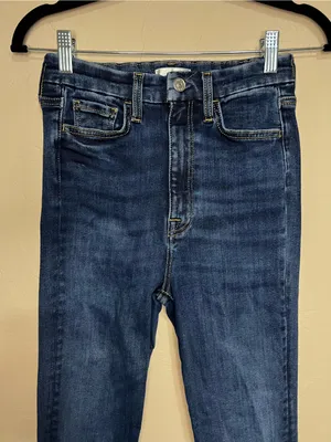 7‎ For All Mankind Ultra High Rise Skinny Stretch Bootcut Denim Jeans thumbnail 3