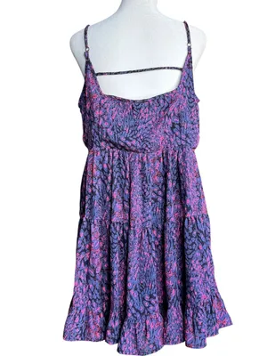 Buddy Love The Hillary Pink & Purple Mini Dress Sz‎ L thumbnail 6