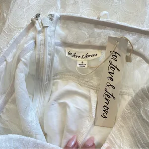 For Love & Lemons Lorena Lace Bodysuit Maxi Dress Bridal Coquette Size Small NWT thumbnail 10
