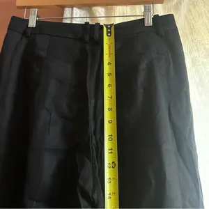 J. Crew Wide-leg Pleated Twill Trouser Dress Pants Career Black Minimalist NWT 6 thumbnail 10