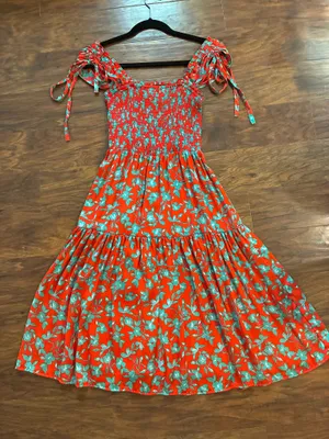 Love, Whit By Whitney Port Red Floral Print Dress thumbnail 2