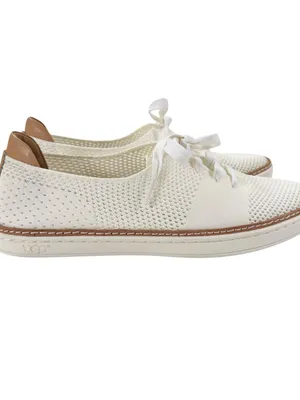 NWT UGG Pinkett Lace-Up HyperWeave Casual Knit Sneaker White Ivory Size 8 thumbnail 14
