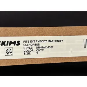 Skims Fits Everybody Maternity Long Slip Dress onyx Small New with tags thumbnail 3