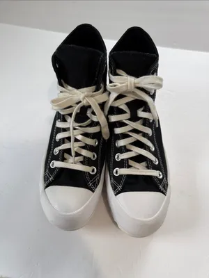 Converse women’s Black & White High-Top Chuck Taylor Sneakers thumbnail 4