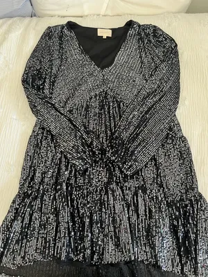 Melloday Sequin Babydoll Dress thumbnail 1