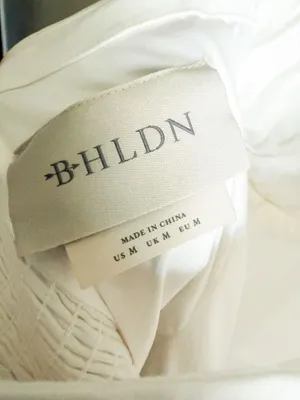 Anthro BHLDN Halter Pearl Embellished Mini Dress Size M with Pearl Bow Clip thumbnail 9