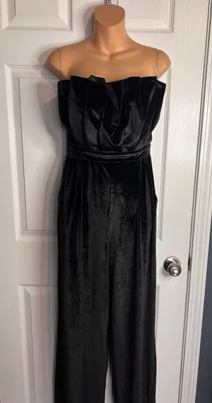 Black Velour Jumpsuit thumbnail 1