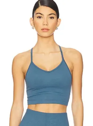 Spiritual Gangster Bryn Seamless Crop Tank in Moonlit Blue thumbnail 1