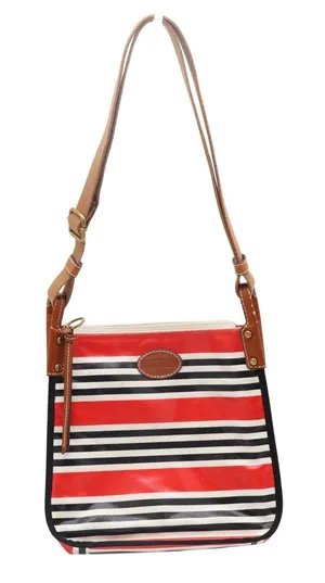 Fossil Keyper Womens Handbag Multicolor Striped Adjustable Strap Crossbody Bag thumbnail 1