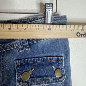 Rewash Jeans Womens 4 Blue Medium Wash Low Rise Flare Stretch bell bottoms y2k thumbnail 5
