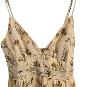 Angel Biba Floral Sleeveless chiffon Mini Dress Cream Yellow Boho Western thumbnail 11