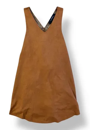 Olivaceous Faux Suede V-Neck Blouse Womens Size‎ S Brown Boho thumbnail 1