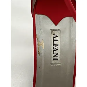 Alfani Ashton Red High-Heels with Rhinestones Ankle Strap 10M Shoes 3 1/2” Heel thumbnail 4