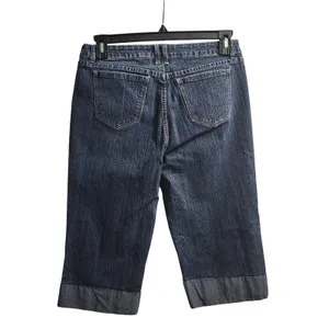 Bill Blass Jeans Womens Stretch Denim‎ Capri Cuffed Blue Size 10 Cropped Pants thumbnail 3