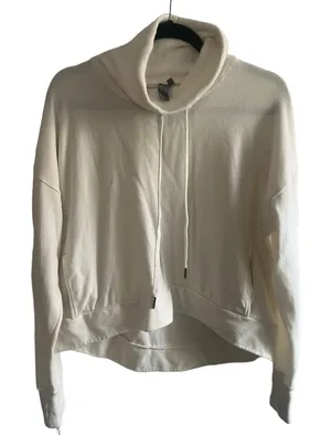Sweaty Betty pullover sweatshirt harmoise luxe white size small thumbnail 1