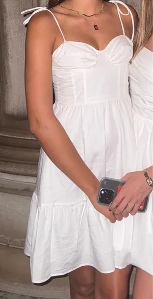 White boutique mini dress sleeveless thumbnail 1