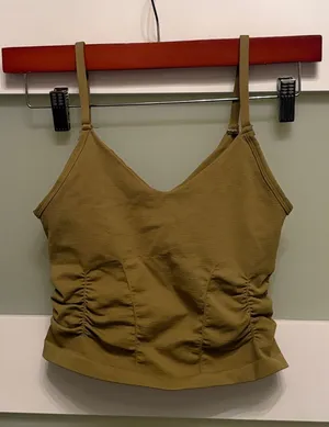 Free People Movement Good Karma Ruched Crop Top thumbnail 1