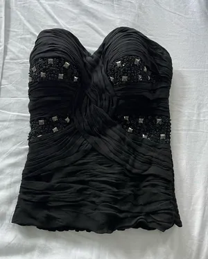 Bebe black strapless top with embellishment thumbnail 1