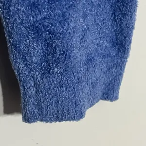 Women's Evie V-Neck Blue Fuzzy Long Sleeve Sweater Size‎ XL thumbnail 2