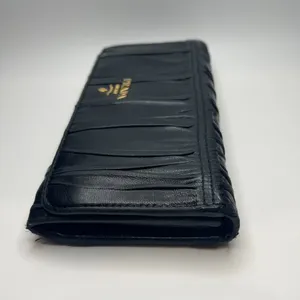 Prada Nappa Gaufre Leather Continental Wallet - Black - Preowned thumbnail 4