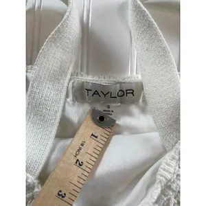 Taylor Boho-Chic Crochet Bodycon Tank Dress White Knit Mini Square Neck Small thumbnail 5