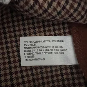A New Day High Rise Houndstooth Wide Leg Trouser Burgundy Brown Academia Size 8 thumbnail 6
