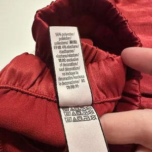 Victoria's Secret Red Pull On PJ Pajama Lounge Shorts Satin Sz Small S thumbnail 9