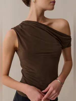 NWT Few Moda Carmen Top Size Small S Olivewood reformation kourt thumbnail 1