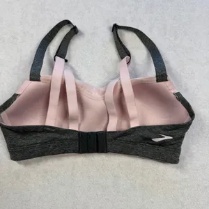 Brooks FineForm Sports Bra 30A/B Blush Pink Gray Padded Convertible thumbnail 2