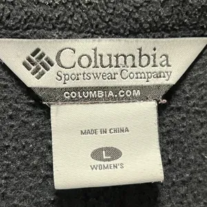 Victoria's Secret Columbia Sleeveless Black Benton Springs Fleece Full Zip Vest Layers Size Large thumbnail 4