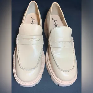 Free People Lyra Lug Sole Penny Loafer Shoes Women Size 8.5 Platform Chunky thumbnail 7