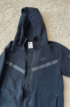 Black Nike Tech Zip-Up Jacket thumbnail 3