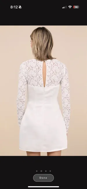 Lulus Dress White Lace Mini thumbnail 2