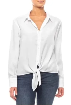 ANTHRO | Cloth‎ & Stone Front Tie Blouse thumbnail 1