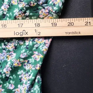 Max Studio XL Cottagecore Green Floral Tiered Women Boho Flutter Sleeve Dress XL thumbnail 6