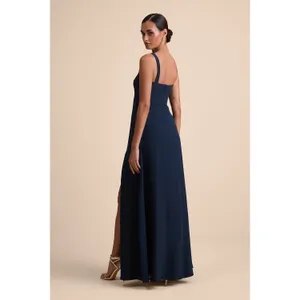 NWT Lulus Remarkable Arrival Navy Blue Sleeveless Maxi Dress Wedding Banquet XL thumbnail 3