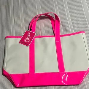 Juicy Couture Neon Pink and Cream Tote thumbnail 2
