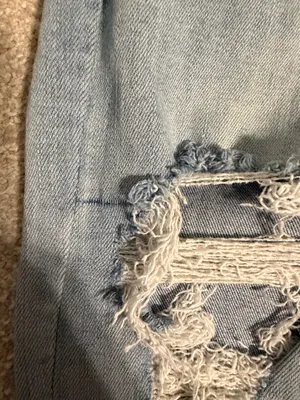 American Eagle Light Wash Distressed Cropped High Rise Jeggings thumbnail 7