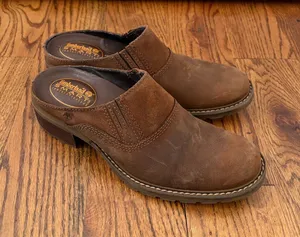 Timberland Women’s Brown Suede Slip-On Clogs Size 8 thumbnail 1
