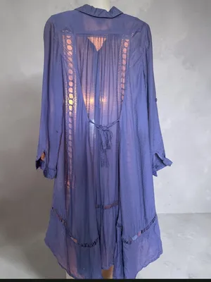 Anthropologie Vanessa Virginia Liet cutout linen shirt dress w slip thumbnail 3