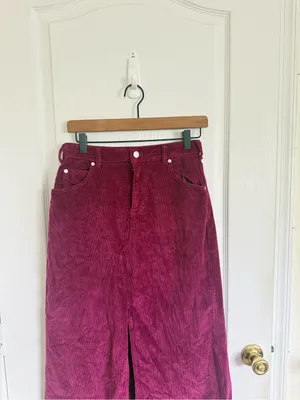 Anthropologie Pilcro The Madi Front Slit Corduroy Midi Skirt thumbnail 5