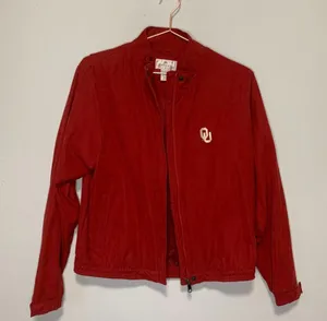 Antigua Womens Oklahoma Sooners Lightweight Jacket thumbnail 1