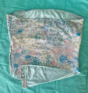 Asymmetric Tube Top Floral thumbnail 3
