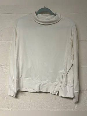 Haven Well Within Women's Cream Mock Neck Pullover Sweatshirt Size Large thumbnail 1