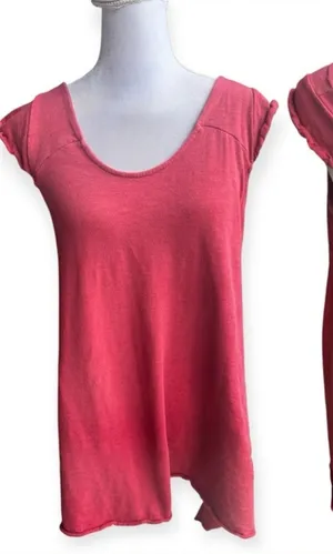 Free people cotton tank cherry cola red size large FP Beach thumbnail 1