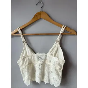 NWOT aerie Soft Girl Crop Ribbed Lace Back Top Bralette thumbnail 3