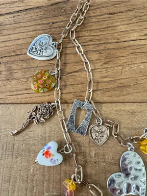 HTF Free People Maxamillion Charm Necklace Gold Silver Yellow ~ SOLD OUT! thumbnail 5
